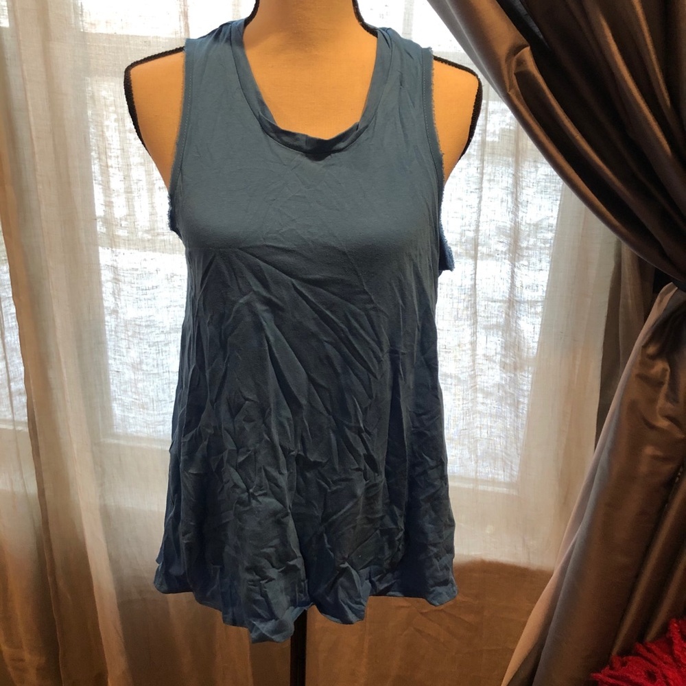 Phillip Lim tank top with sheer back blue